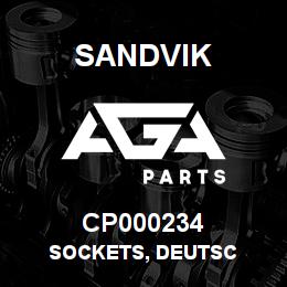 CP000234 Sandvik SOCKETS, DEUTSC | AGA Parts