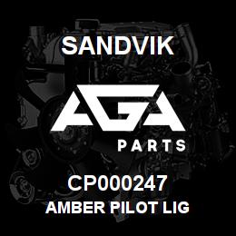 CP000247 Sandvik AMBER PILOT LIG | AGA Parts