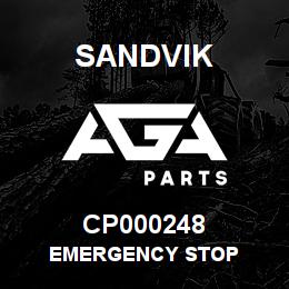 CP000248 Sandvik EMERGENCY STOP | AGA Parts