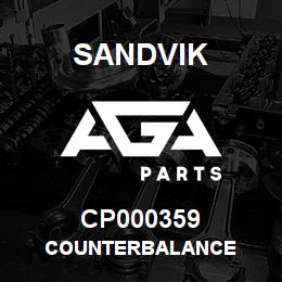 CP000359 Sandvik COUNTERBALANCE | AGA Parts
