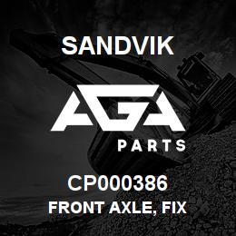 CP000386 Sandvik FRONT AXLE, FIX | AGA Parts