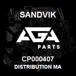 CP000407 Sandvik DISTRIBUTION MA | AGA Parts