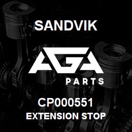 CP000551 Sandvik EXTENSION STOP | AGA Parts