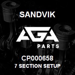 CP000658 Sandvik 7 SECTION SETUP | AGA Parts