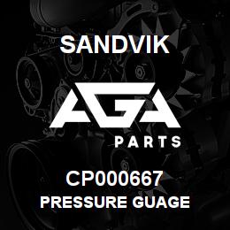 CP000667 Sandvik PRESSURE GUAGE | AGA Parts