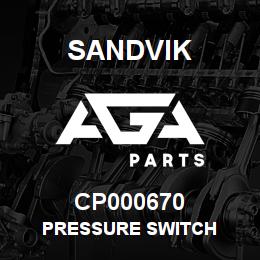 CP000670 Sandvik PRESSURE SWITCH | AGA Parts