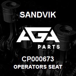 CP000673 Sandvik OPERATORS SEAT | AGA Parts