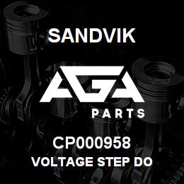 CP000958 Sandvik VOLTAGE STEP DO | AGA Parts