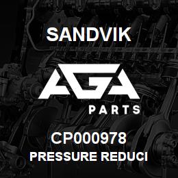CP000978 Sandvik PRESSURE REDUCI | AGA Parts