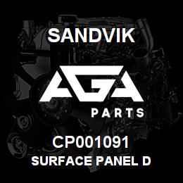 CP001091 Sandvik SURFACE PANEL D | AGA Parts