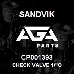 CP001393 Sandvik CHECK VALVE 1"O | AGA Parts