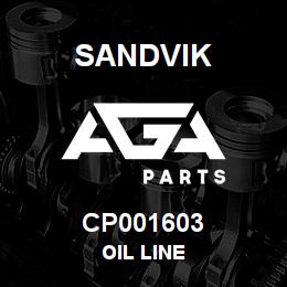CP001603 Sandvik OIL LINE | AGA Parts