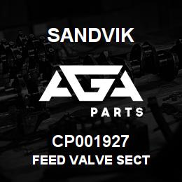 CP001927 Sandvik FEED VALVE SECT | AGA Parts