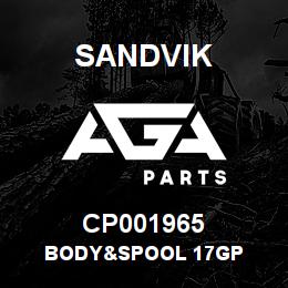 CP001965 Sandvik BODY&SPOOL 17GP | AGA Parts