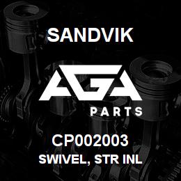 CP002003 Sandvik SWIVEL, STR INL | AGA Parts