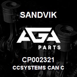 CP002321 Sandvik CCSYSTEMS CAN C | AGA Parts