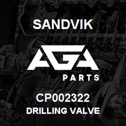 CP002322 Sandvik DRILLING VALVE | AGA Parts