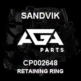 CP002648 Sandvik RETAINING RING | AGA Parts