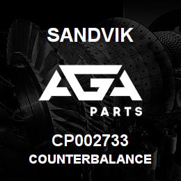CP002733 Sandvik COUNTERBALANCE | AGA Parts