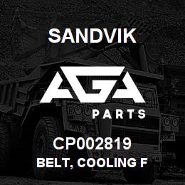 CP002819 Sandvik BELT, COOLING F | AGA Parts