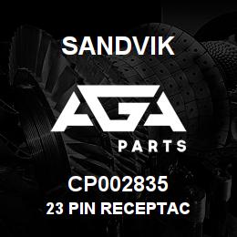 CP002835 Sandvik 23 PIN RECEPTAC | AGA Parts