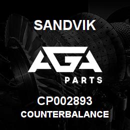 CP002893 Sandvik COUNTERBALANCE | AGA Parts