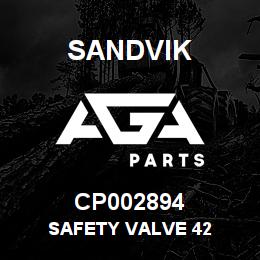 CP002894 Sandvik SAFETY VALVE 42 | AGA Parts