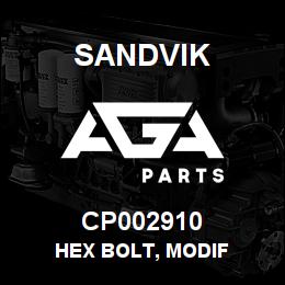 CP002910 Sandvik HEX BOLT, MODIF | AGA Parts
