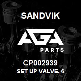 CP002939 Sandvik SET UP VALVE, 6 | AGA Parts