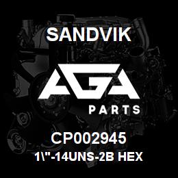 CP002945 Sandvik 1"-14UNS-2B HEX | AGA Parts
