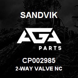 CP002985 Sandvik 2-WAY VALVE NC | AGA Parts