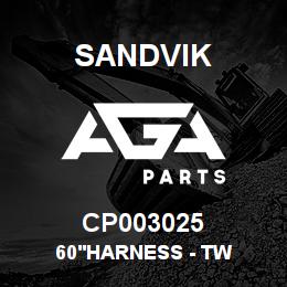 CP003025 Sandvik 60'HARNESS - TW | AGA Parts
