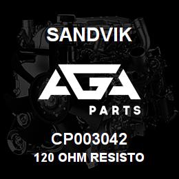 CP003042 Sandvik 120 OHM RESISTO | AGA Parts