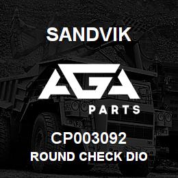 CP003092 Sandvik ROUND CHECK DIO | AGA Parts