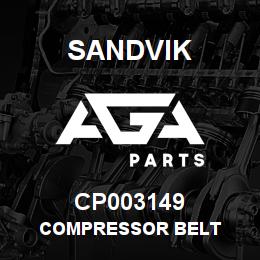 CP003149 Sandvik COMPRESSOR BELT | AGA Parts