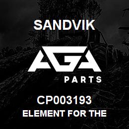 CP003193 Sandvik ELEMENT FOR THE | AGA Parts