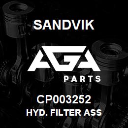 CP003252 Sandvik HYD. FILTER ASS | AGA Parts