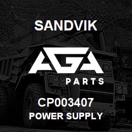 CP003407 Sandvik POWER SUPPLY | AGA Parts