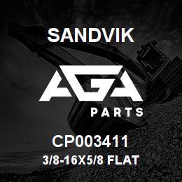 CP003411 Sandvik 3/8-16X5/8 FLAT | AGA Parts