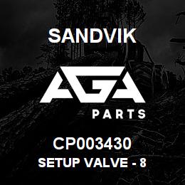 CP003430 Sandvik SETUP VALVE - 8 | AGA Parts