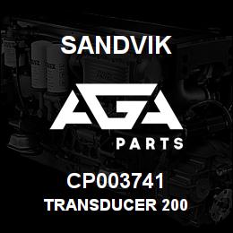 CP003741 Sandvik TRANSDUCER 200 | AGA Parts