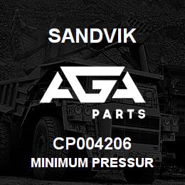 CP004206 Sandvik MINIMUM PRESSUR | AGA Parts