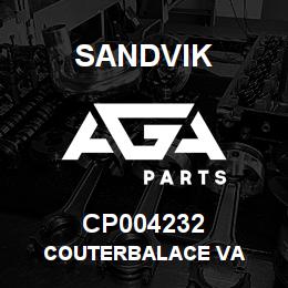 CP004232 Sandvik COUTERBALACE VA | AGA Parts