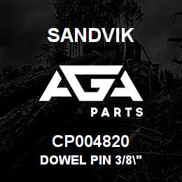 CP004820 Sandvik DOWEL PIN 3/8" | AGA Parts