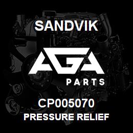 CP005070 Sandvik PRESSURE RELIEF | AGA Parts