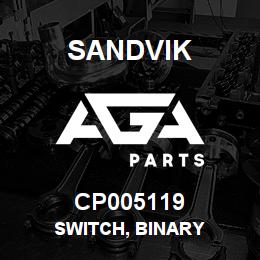 CP005119 Sandvik SWITCH, BINARY | AGA Parts
