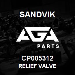 CP005312 Sandvik RELIEF VALVE | AGA Parts