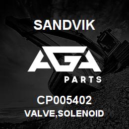 CP005402 Sandvik VALVE,SOLENOID | AGA Parts