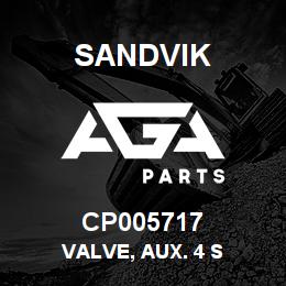 CP005717 Sandvik VALVE, AUX. 4 S | AGA Parts