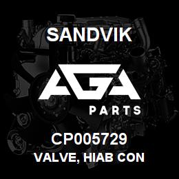 CP005729 Sandvik VALVE, HIAB CON | AGA Parts